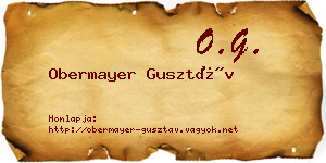 Obermayer Gusztáv névjegykártya