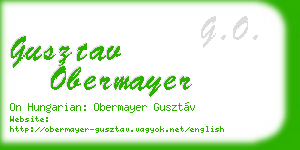 gusztav obermayer business card
